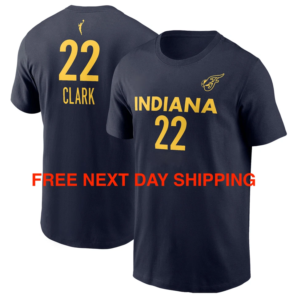 Camiseta Navy Caitlin Clark #22 Indiana Fever 2024 nombre y número del jugador Foto 1 de 1