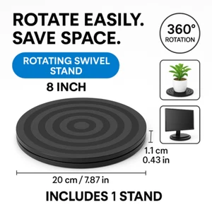 Heavy Duty 8" Rotating Swivel Stand Turntable for Monitor TV Plant Display Base - Picture 1 of 6