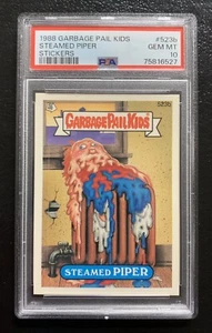1988 Garbage Pail Kids OS13 Steamed Piper 523b PSA 10 GEM MINT-RARE GEM CARD TWT - Picture 1 of 4