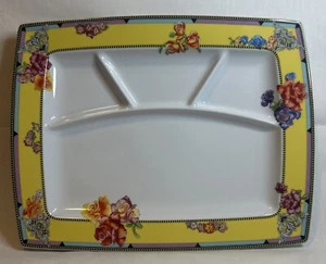 Versace Rosenthal HOT FLOWERS 14" Plato de Menú/Plato Dividido-Nunca Usado - Imagen 1 de 4