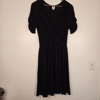 Vestido envolvente sintético Anthropologie Weston Wear para mujer talla grande gris oscuro fluido Foto 1 de 4