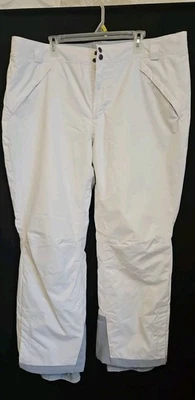 Columbia Pantalones de Nieve Talla XXL Blanco/Gris Omni-Tech Exterior Esquí Snowboard Foto 1 de 4