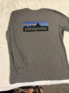 Patagonia Herren Langarm Logo Grafik Responsibili-Tee Shirt grau XX Large - Bild 1 von 11