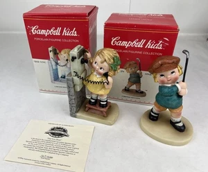 CAMPBELL KIDS COLLECTOR LEEBER Ltd Ed FIGURINE Set X2 - Did You Hear & Hole In - Picture 1 of 8