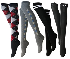 box408 Socks for kids knee-high socks college style basic traditional desig 239 - Picture 1 of 9