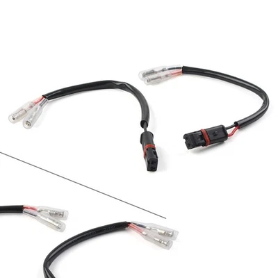 1 par de conectores de enchufe adaptador de cable de señal de giro para BMW S1000RR R850GS R1200GS Foto 1 de 4