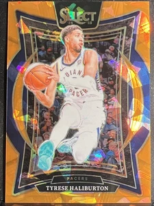 2024-25 Panini Select - Tyrese Haliburton #64 Concourse Orange Ice Prizm /275 - Picture 1 of 2