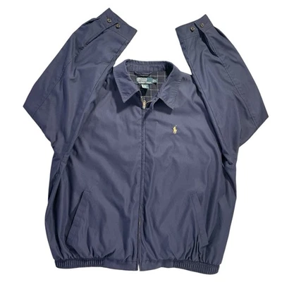 Vintage Polo Ralph Lauren Men’s Bi-Swing Jacket XL Navy Blue Full Zip Lined - Image 1 of 4