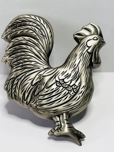 Chicken Rooster Door knocker Pewter Conversational Unique Never Used Farmhouse - Picture 1 of 8