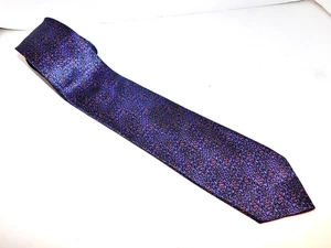 Italo Ferretti Vibrant Purple Black Unique 100% Silk Italy Necktie - Picture 1 of 2