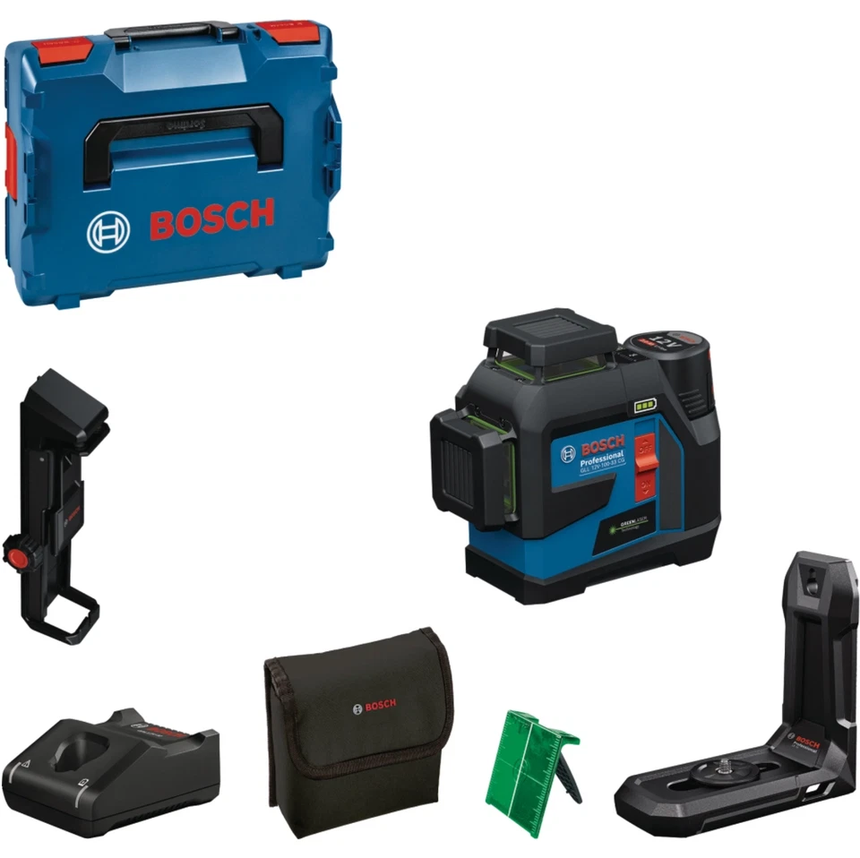 (P) Bosch Akku-Linienlaser GLL 12V-100-33 CG + 2,0Ah L-BOXX (0601065401)