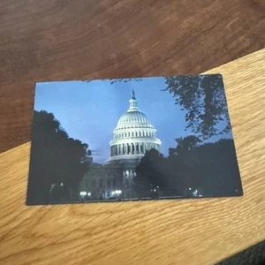 Postal de colección de American Airlines de Washington DC, EE. UU. Capitol by Night - Imagen 1 de 2