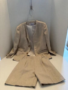 Imp Originals Beige Boy's Eton Suit, Size 7 - Picture 1 of 5