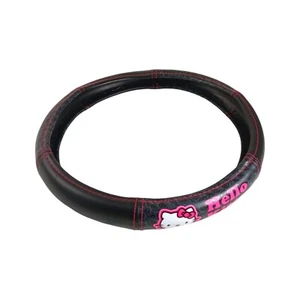 Hello Kitty Steering Wheel Cover PINK BLACK 14.5-15" - Picture 1 of 4