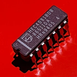 [2x] HEC4081BDB Philips Quadruple 2-input AND Gate Ceramic IC CDIP-14 - Picture 1 of 6