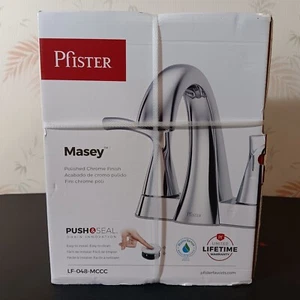 New in Box Pfister Masey Polished Chrome Bathroom Faucet - Picture 1 of 8