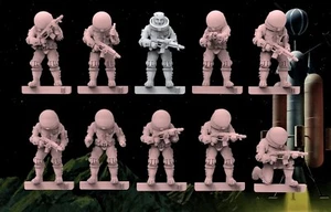 50er Jahre Retro Spacemen x10 28 mm Sterngraf 40k Sternensaga Planet28 Necromunda 40k - Bild 1 von 5