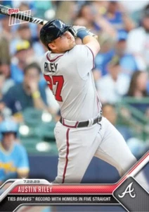 Austin Riley - 2023 MLB TOPPS AHORA #604 Homers en cinco seguidos - Imagen 1 de 2
