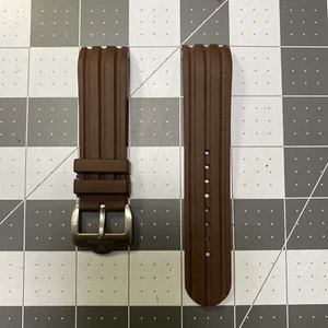 OEM Swiss legend Avalanche 24mm Silicone/Rubber brown band strap - Picture 1 of 7