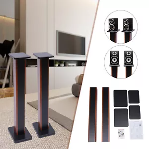 35.4 "Wood Bookshelf Speaker Stands Studio Monitor Speaker Stand Column - Picture 1 of 16