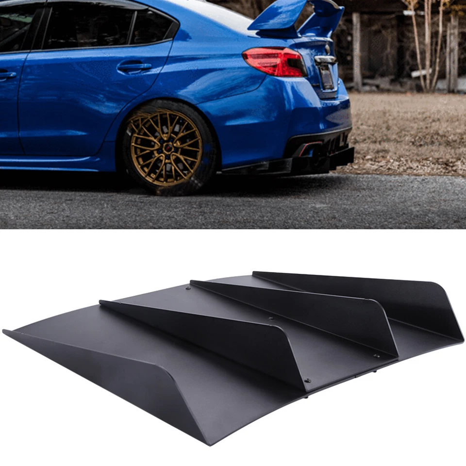 Difusor trasero para Subaru WRX/STI parachoques aletas alerón divisor labio negro 22"x 20" Foto 1 de 4