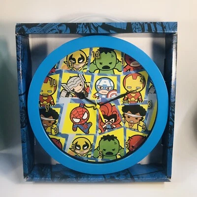 "Reloj de pared Marvel Super Heroes Avengers Kawaii 9"" niños niñas decoración de tiempo" Foto 1 de 2