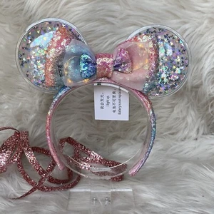 Parchi Disney Disney Shanghai Minnie Orecchie Illumina Orecchie Trasparenti Fascia Confetti - Foto 1 di 5