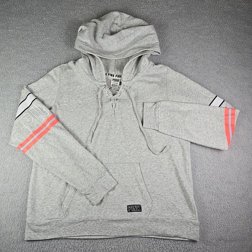 UNDERCOVER Victoria Secret Felpa Rosa con Cappuccio Donna Taglia S Grigio