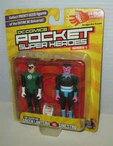 DC COMICS POCKET SUPER HEROES ACTION FIGURES SILVER AGE GREEN LANTERN & SINESTRO - Picture 1 of 1