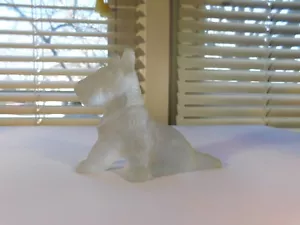 L E Smith Frosted Scottie Dog Figure - Picture 1 of 6