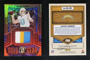 2022 Panini Gold Standard Gold Gear Prime /25 Justin Herbert #GG-JHE