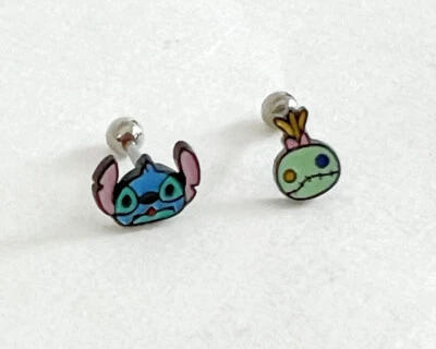 Personajes Disney Lilo y Scrump Tornillo Piercing Hélice Cartílago Tragus Foto 1 de 4