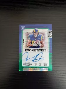 Jacob Harris - 2021 Contenders Optic #138 Rookie Ticket AUTO - GREEN PULSAR /30 - Picture 1 of 2