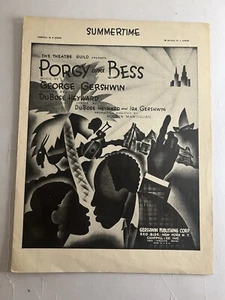 Vintage Sheet Music: Porgy and Bess - Summertime - Gershwin Publishing 1935 - Picture 1 of 7