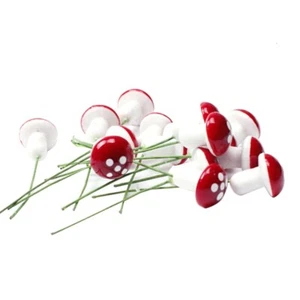 100 PC Simulated Mushroom Micro Landscape Decors Flower Pot Decorations - Picture 1 of 11