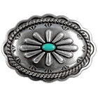Leather Craft Concho Southwestern Antique Silver Engraved Oval Concho Screw Back