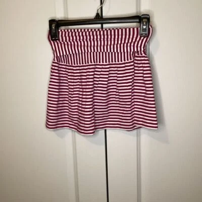 NUEVO CON ETIQUETAS Niñas Hanna Andersson Falda a Rayas Rojo/Blanco Talla 120 (6-7) Foto 1 de 3