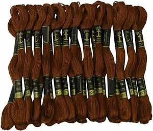 Anchor Threads Hand Embroidery Stranded Cotton Thread Cross Stitch Floss Brown - Picture 1 of 5