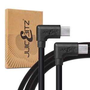 JuicEBitz® abgewinkelt 90 Grad USB Typ C auf C 3,1A Ladekabel Kabel - Universal - Bild 1 von 42