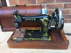 Antique Singer Sewing Machine Model 128K With "La Vencedora" Decals.