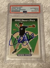 DEREK JETER SIGNED 1993 TOPPS #98 ROOKIE CARD RC PSA AUTO NEW YORK YANKEES