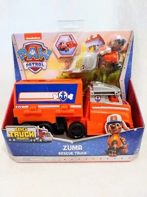 Paw Patrol Big Truck Pups ZUMA CAMIÓN DE RESCATE Vehículo y Figura de Acción Nuevo Foto 1 de 4
