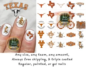 Texas Longhorn Wasserrutsche Nagel Aufkleber Set 50 Anweisungen enthalten & Bonus - Bild 1 von 5