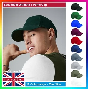 Beechfield Ultimate - Panel Cap - Unisex - Panel Plain Hat - (10 Farben) - Bild 1 von 11