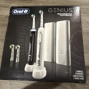 Oral-B Genius 2er Pack Wiederaufladbare Elektrische Zahnbürste mit Bluetooth Konnektivität - Bild 1 von 5