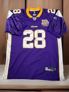 Camiseta Reebok Adrian Peterson #28 Minnesota Vikings parche 50 NFL Reebok talla 56 - Imagen 1 de 14