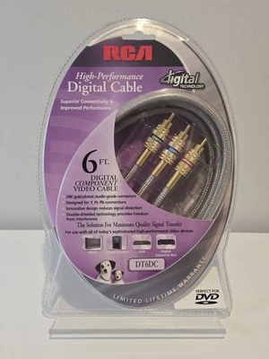 RCA DT6DC 6ft Digital Component Video Cables, 24K Gold Plated. - NEW !!! - Image 1 of 4