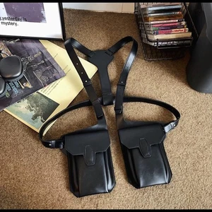 Anti-Theft Hidden Underarm Strap Wallet Double Shoulder Pouch Holster Phone Bag - Picture 1 of 11