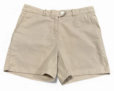 LACOSTE ХАКИ ЖЕНЩИН ШОРТЫ ПЛОСКИЙ ПЕРЕДНИЙ 5» ПО ВНУТРЕННЕМУ ШВУ ~ ПОЖАЛУЙСТА, ПРОЧИТАЙТЕ ОПИСАНИЕ - Изображение 1 из 4