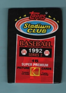 1992 Topps Stadium Club Baseball 15 card Unopened Pack - 5 pack lot - Picture 1 of 1
